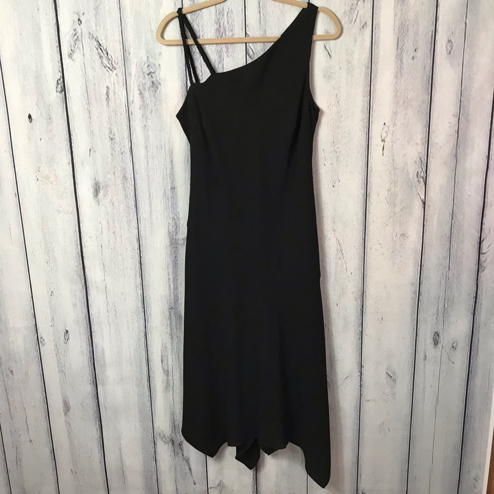 Elegant Black One-Shoulder Dress. Perfect For Special Occasions.